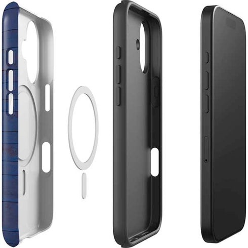 Guam Flag Dark Wood iPhone 17 Magsafe Impact Case